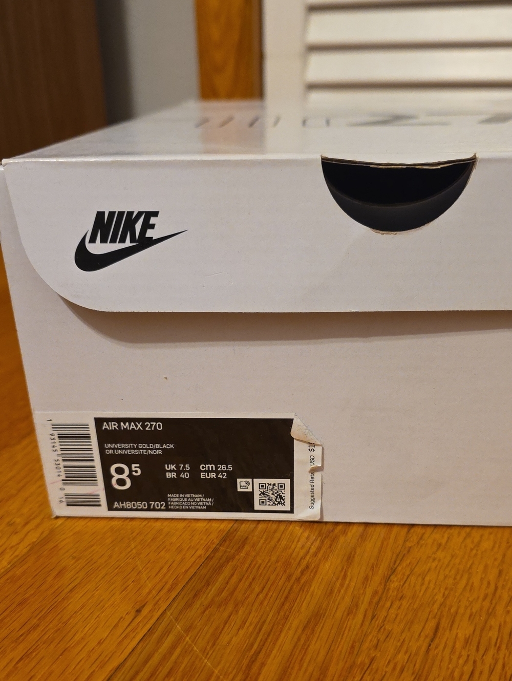 Nike Kids Air Max 270 - University Gold & Black